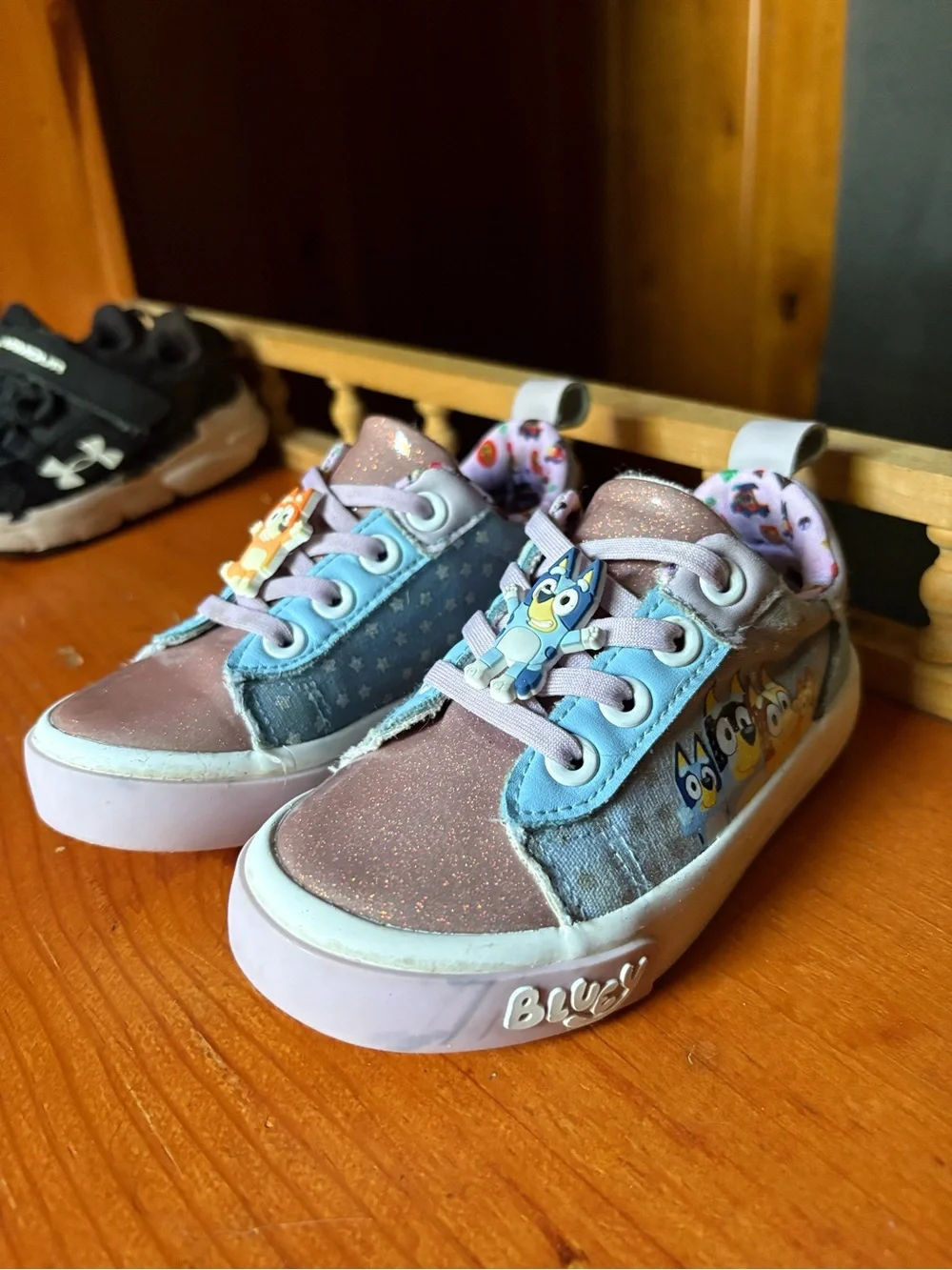 Kids Cartoon Blue & Pink Light-Up Sneakers